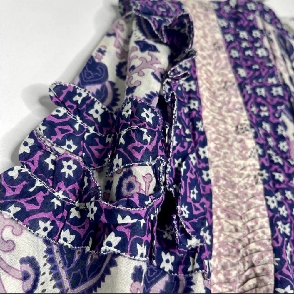 Sea New York Brigitte Border Long Sleeve Romper Size 12 Multicolor Purple NWOT - Picture 9 of 16